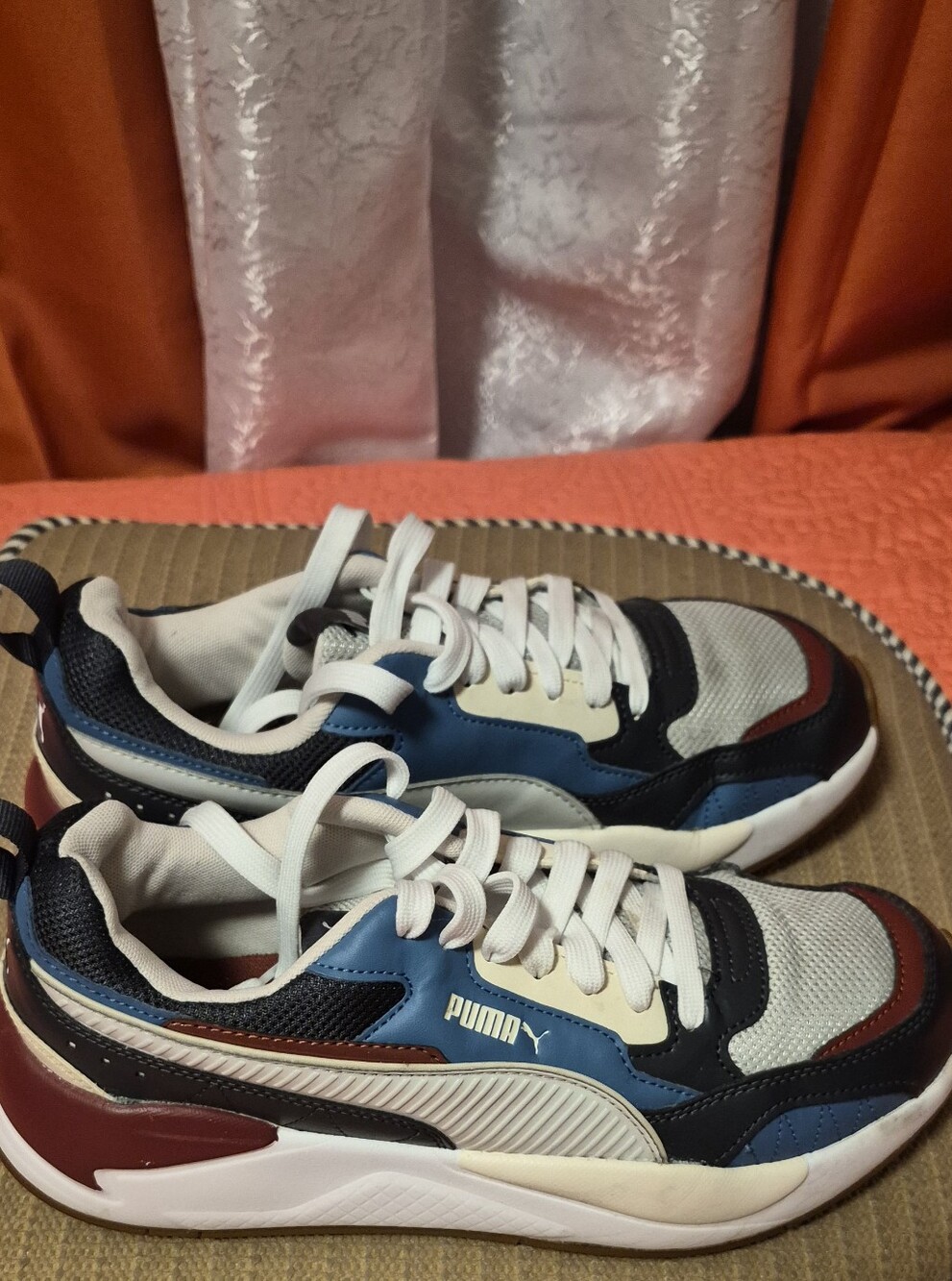 Puma Men’s Blue, Black, White & Brown Layered Sneakers